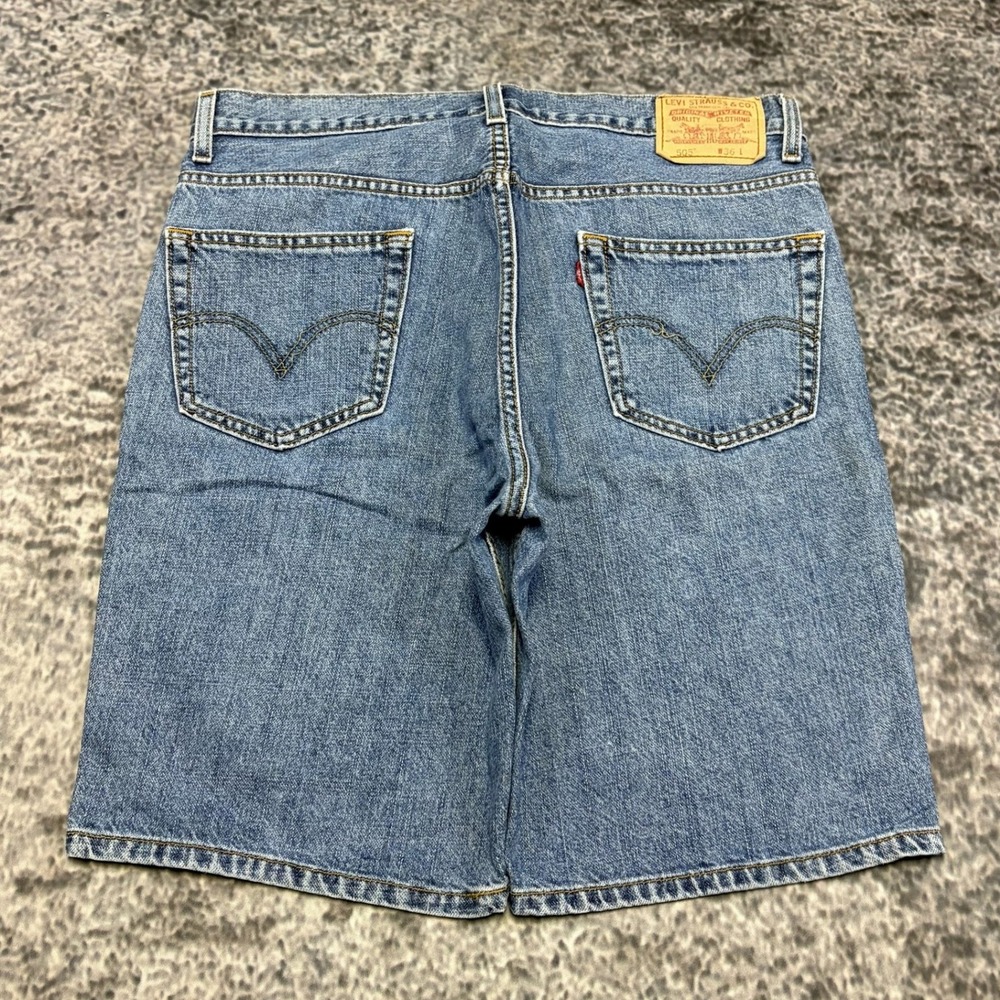 Levi's 505 Denim Shorts Mens 36 Blue Regular Fit Jorts Vintage Y2K